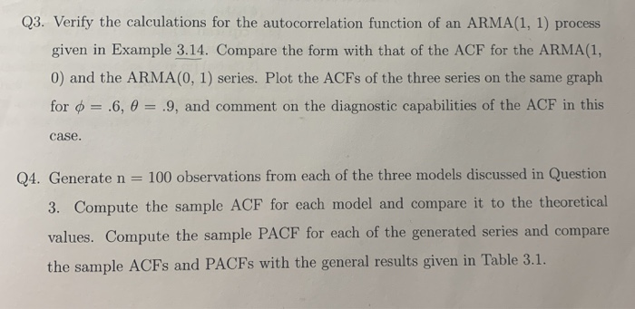 Solved Q3. Verify the calculations for the autocorrelation | Chegg.com