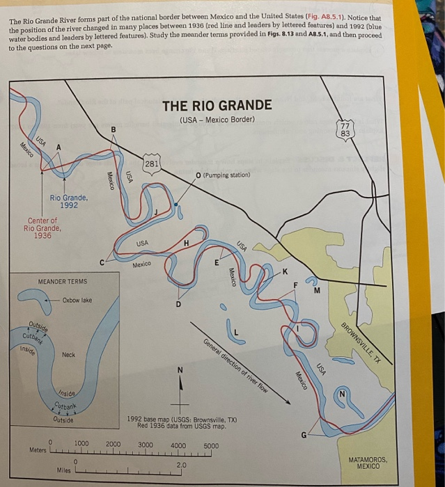 Solved The Rio Grande River Forms Part Of The National Chegg Com