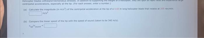 Solved Helicopter blades withstand tremendous stresses. In | Chegg.com