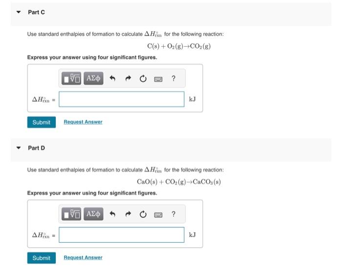 Solved Use Standard Enthalpies Of Formation To Calculate | Chegg.com