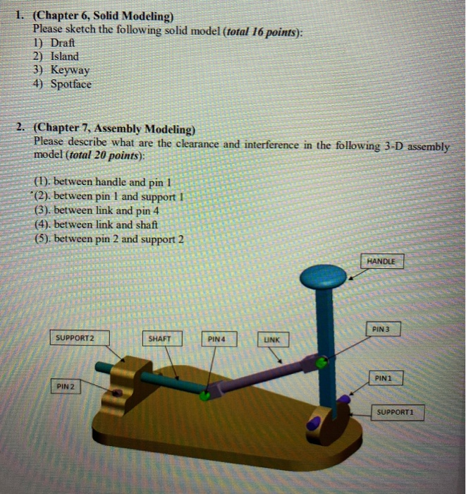 1. (Chapter 6, Solid Modeling) Please Sketch The | Chegg.com