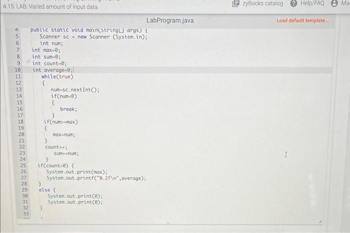 Solved Java// I have written the program but something is | Chegg.com