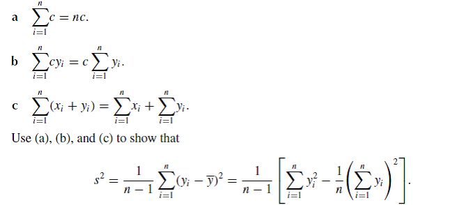 Solved: The following results on summations will help us in calcul ...