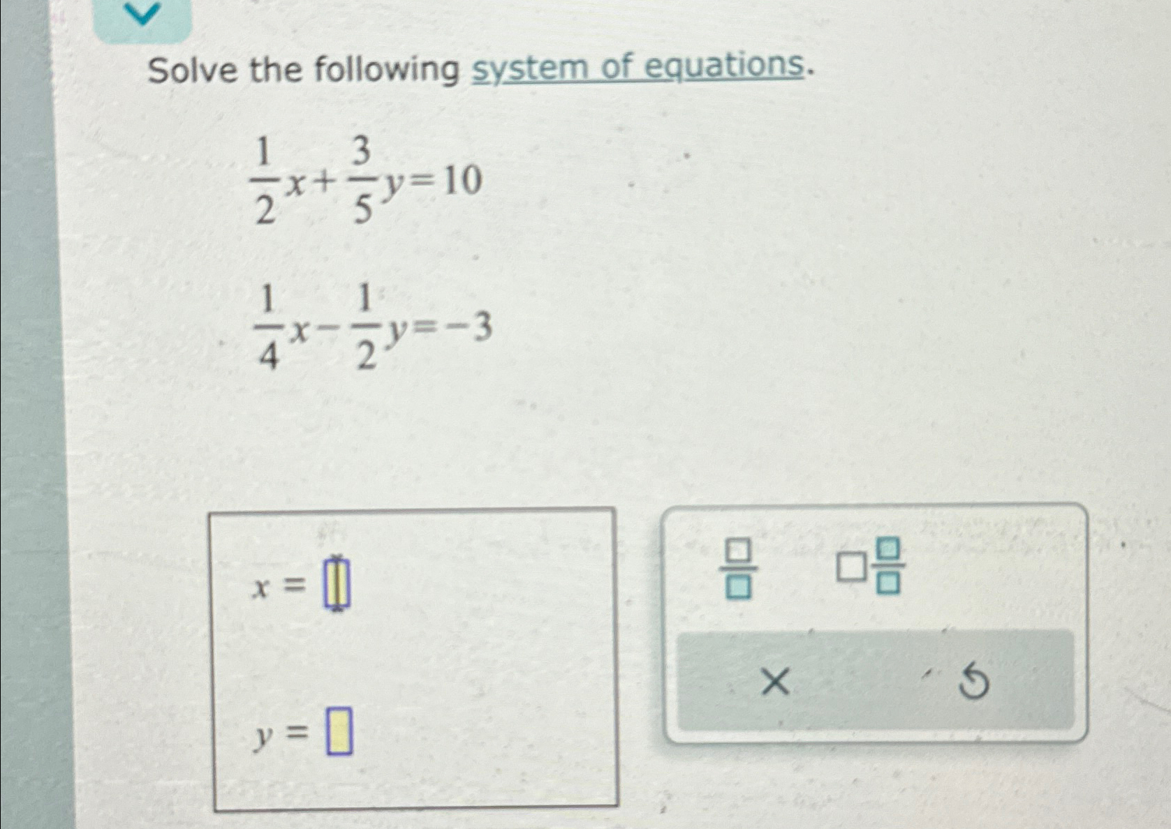 Solved Solve the following system of | Chegg.com