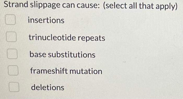 Solved Which type of DNA mutation results in a change in | Chegg.com