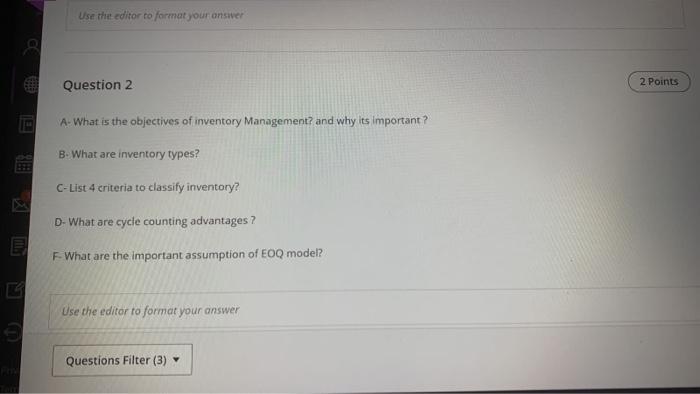 Solved Assignment Content Question 1 2 Points A. What are | Chegg.com