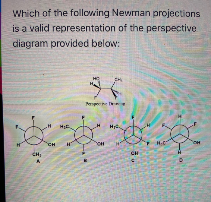 Solved Which of the following Newman projections is a valid | Chegg.com
