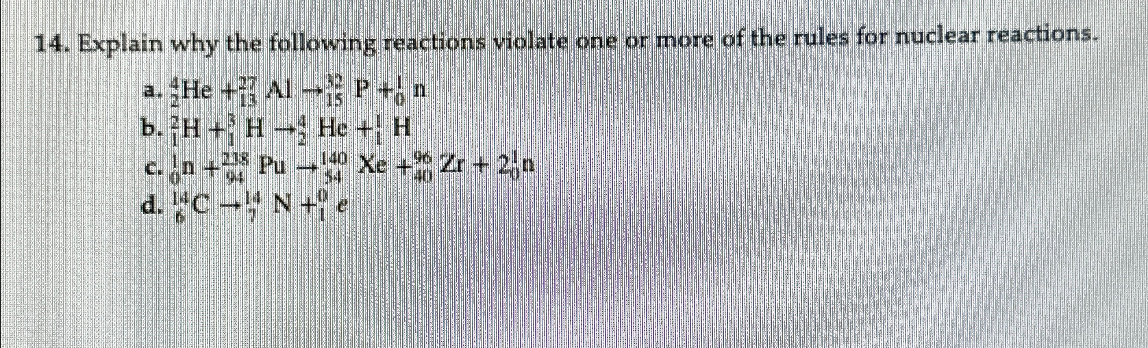 Solved Explain why the following reactions violate one or | Chegg.com