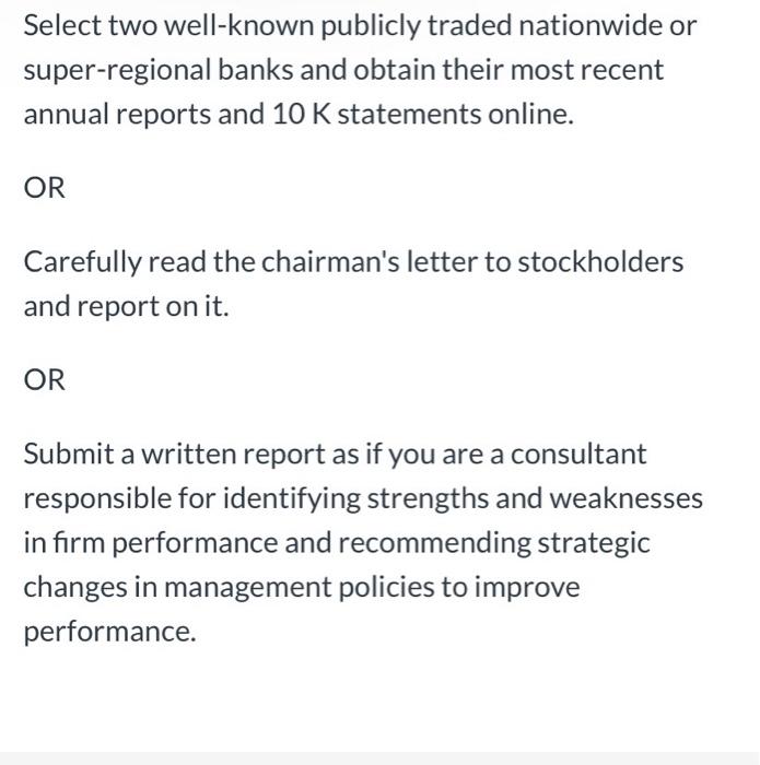 Solved Select Two Well-known Publicly Traded Nationwide Or | Chegg.com