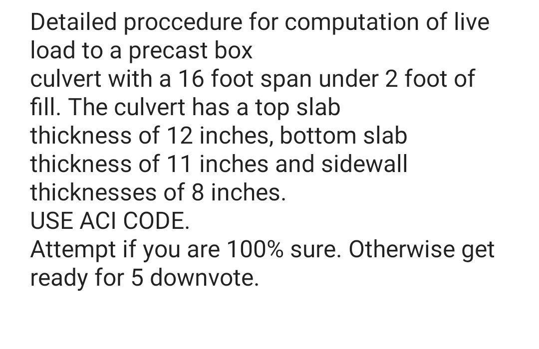 Solved Detailed proccedure for computation of live load to a | Chegg.com