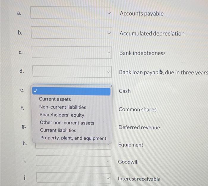 Solved Classify Each Of The Following Selected Accounts By | Chegg.com