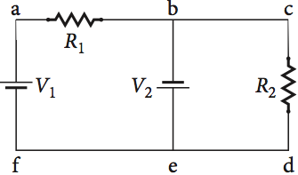 Solved In the circuit shown in the figure, V1 = 1.10 V, V2 = | Chegg.com