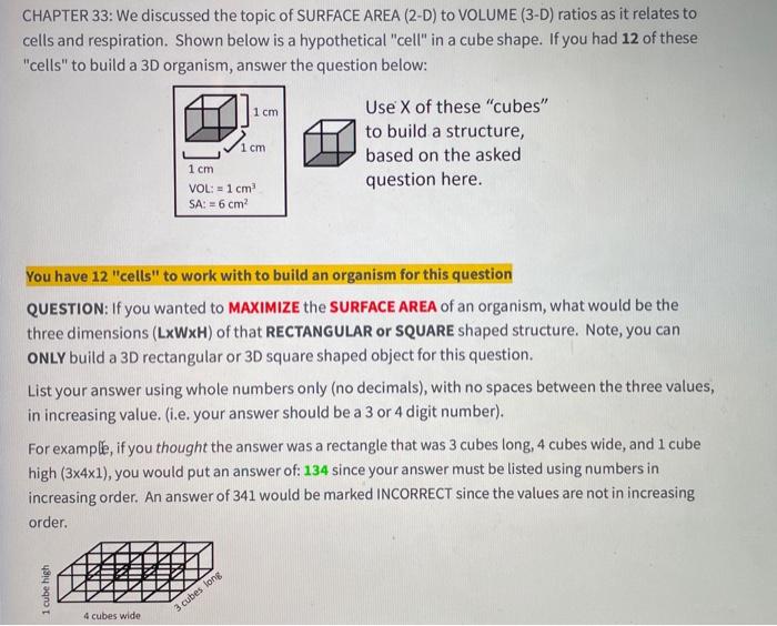 Solved CHAPTER 33: We Discussed The Topic Of SURFACE AREA | Chegg.com