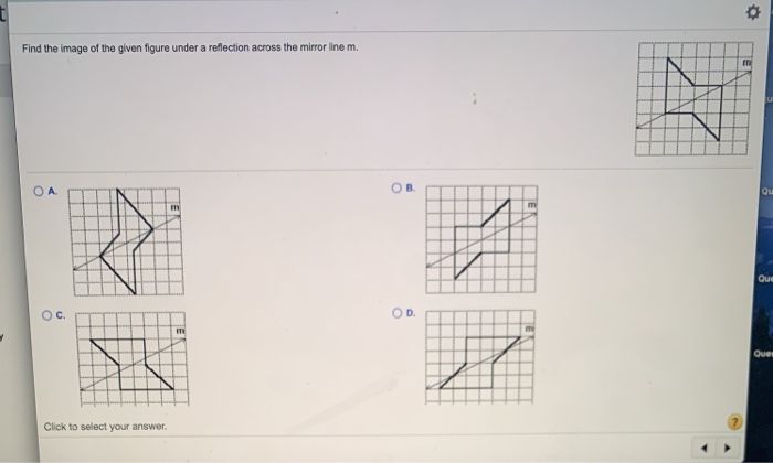 Solved Find The Image Of The Given Figure Under A Reflection | Chegg.com