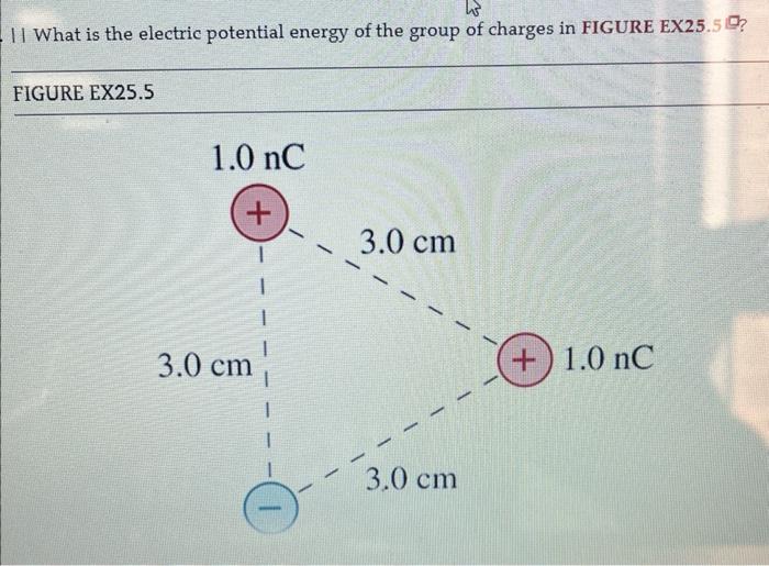 Solved 11 What is the electric potential energy of the group | Chegg.com