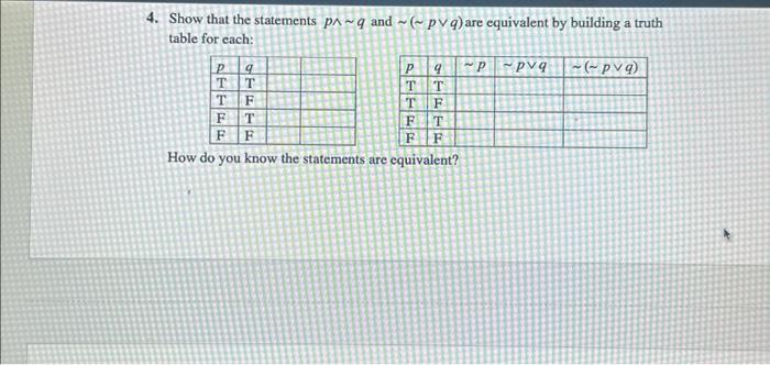 Solved Construct a truth table for each of the following | Chegg.com
