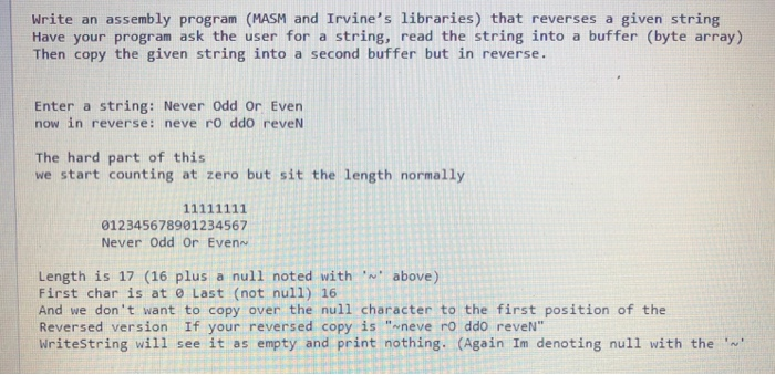 Solved Assembly Language: I need help creating this code in | Chegg.com