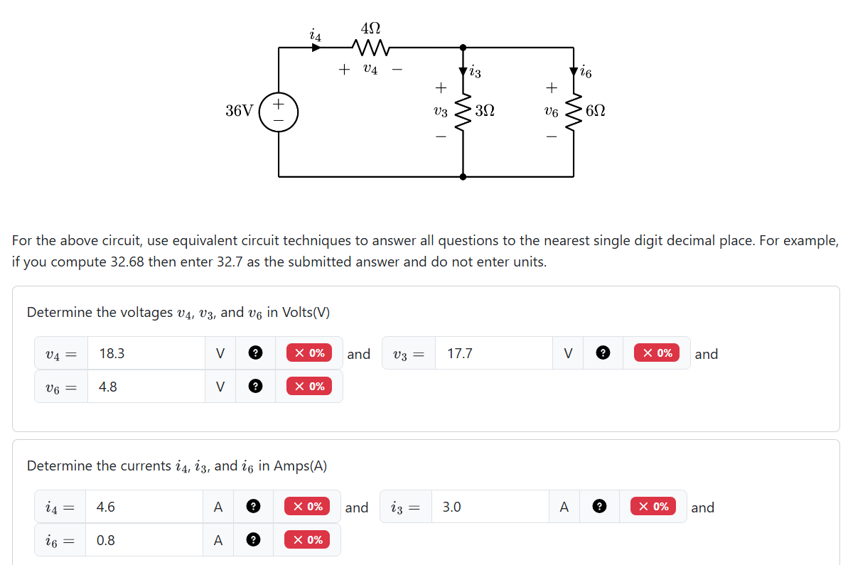 Solved For the above circuit, use equivalent circuit | Chegg.com