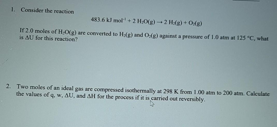 Solved 3. A 1.00-mole sample of ammonia (Cp.m = 35.66 J K | Chegg.com