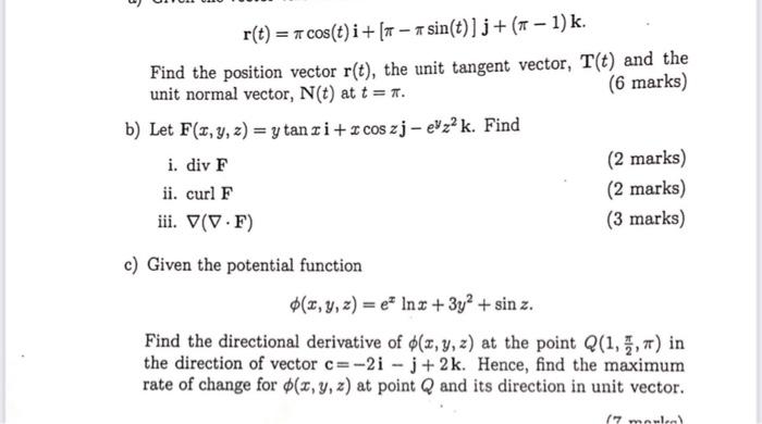 Solved R T Cos T I 1 Sin T J 1 1 K Find Chegg Com