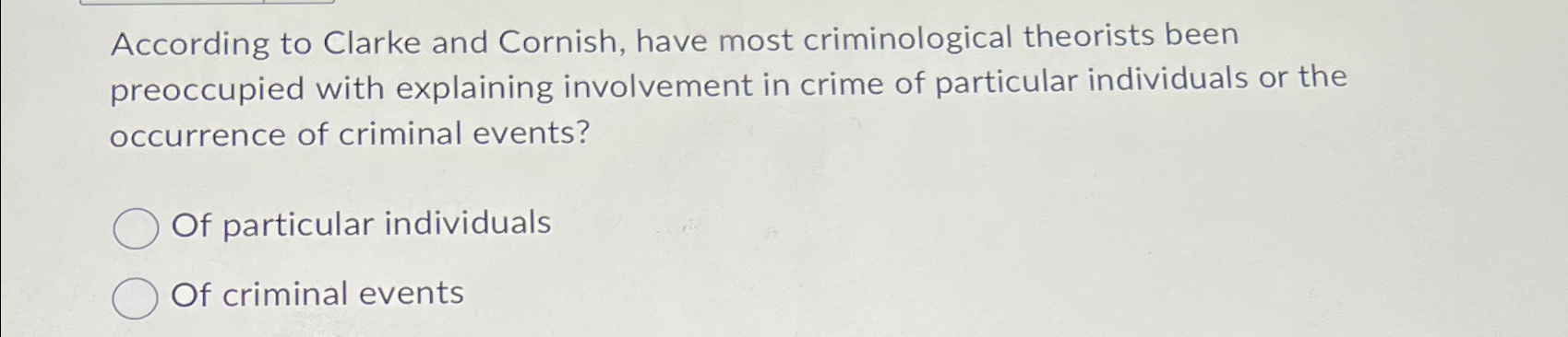 Solved According To Clarke And Cornish, Have Most | Chegg.com