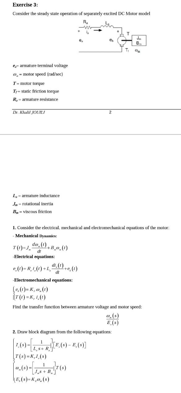 Solved Exercise 3: Consider The Steady State Operation Of | Chegg.com