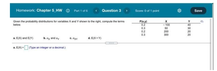 Solved Homework: Chapter 5_HW O Part 1 of 6 - Question 3 | Chegg.com