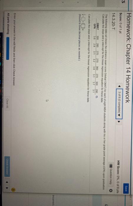 Solved Homework: Chapter 14 Homework 4300 HW scorer Score: 0 | Chegg.com