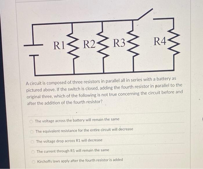 Solved A Circuit Is Composed Of Three Resistors In Parallel | Chegg.com