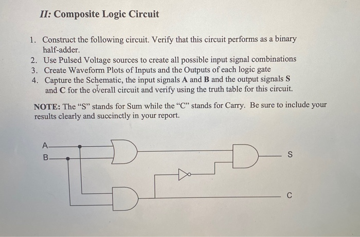 Solved II: Composite Logic Circuit 1. Construct the | Chegg.com