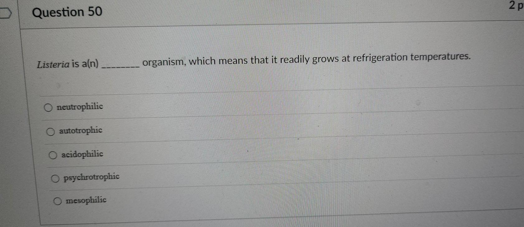 Solved Food spoilage can be brought about by all the | Chegg.com