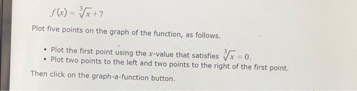 Solved Graph the function. f(x) = V x 5 Plot five points on | Chegg.com