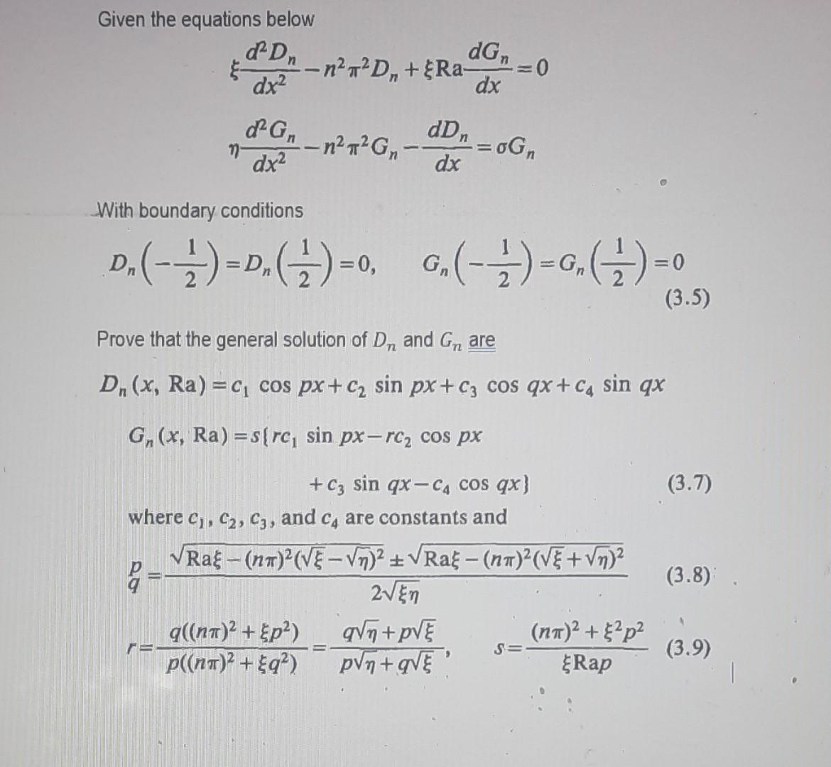 Solved Given the equations below | Chegg.com