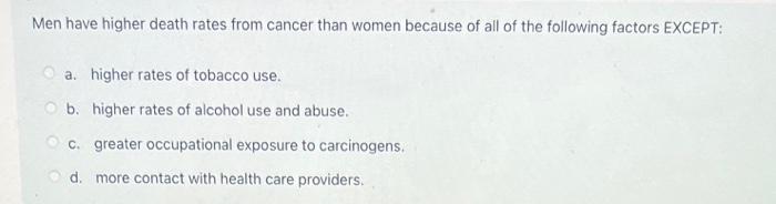 which of the following is false about smokeless tobacco Solved Avoiding exposure to tobacco via Will result in