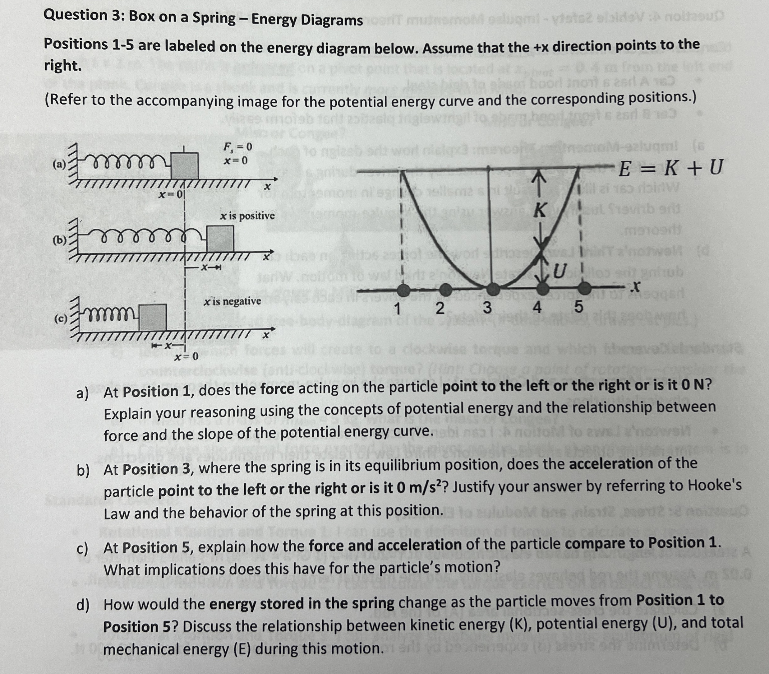 Solved Question 3: Box on a Spring - ﻿Energy | Chegg.com