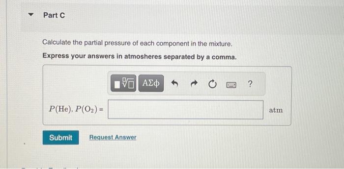 Solved Calculate the partial pressure of each component in | Chegg.com