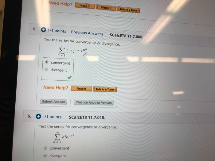 Solved Need Help? Read it Watch It Talk to a Tutor 1/1 | Chegg.com