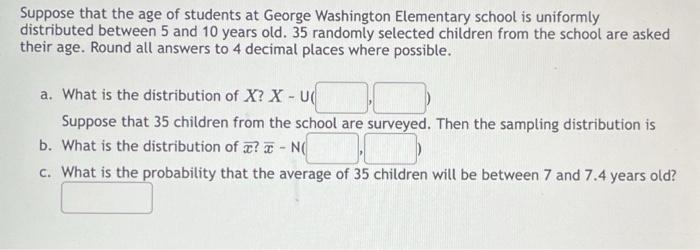 Solved Suppose that the age of students at George Washington | Chegg.com