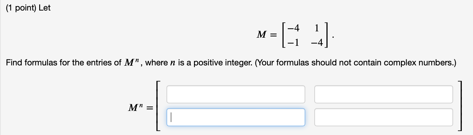 Solved Point Letm Find Formulas For The Chegg Com