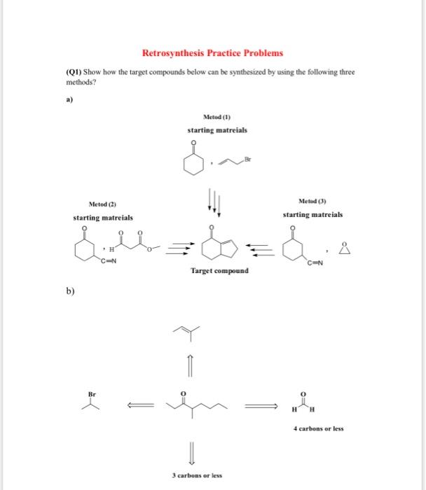 retrosynthesis practice problems and answers