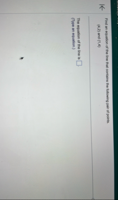 Solved Find an equation of the line that contains the | Chegg.com