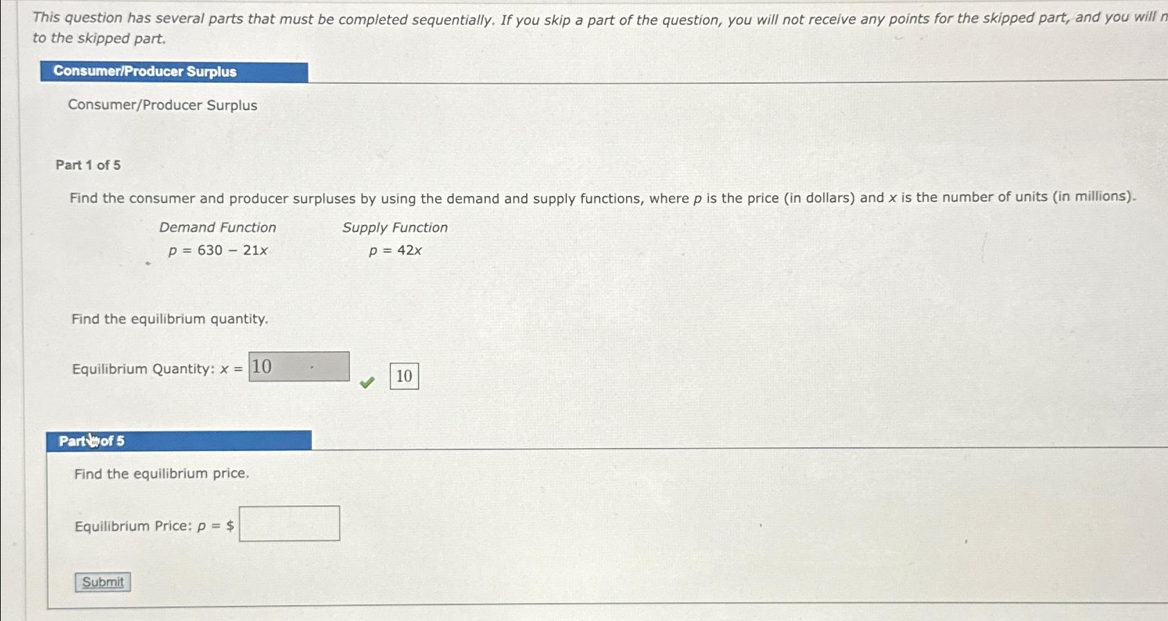 Solved This question has several parts that must be | Chegg.com