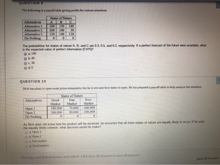 Solved 1 points Save Answer QUESTION 1 Which of the | Chegg.com