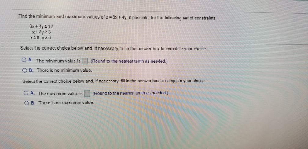 solved-find-the-minimum-and-maximum-values-of-z-8x-4y-chegg