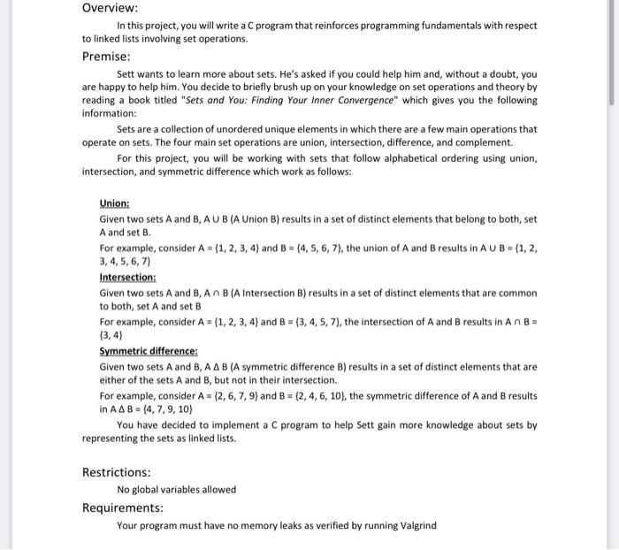 Solved In this project, you will write a C program that | Chegg.com
