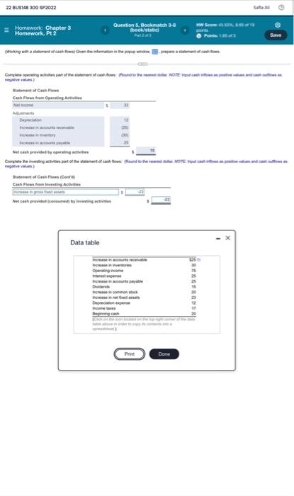 Solved @ Homework: Chapter 3 Homework Pt 1, Review Financial | Chegg.com