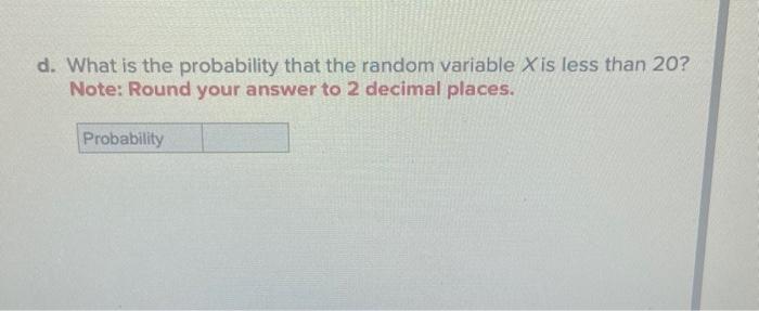 consider the following probability distribution of the discrete random variable x