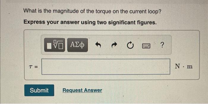 Solved A square current loop 4.7 cm on each side carries a | Chegg.com