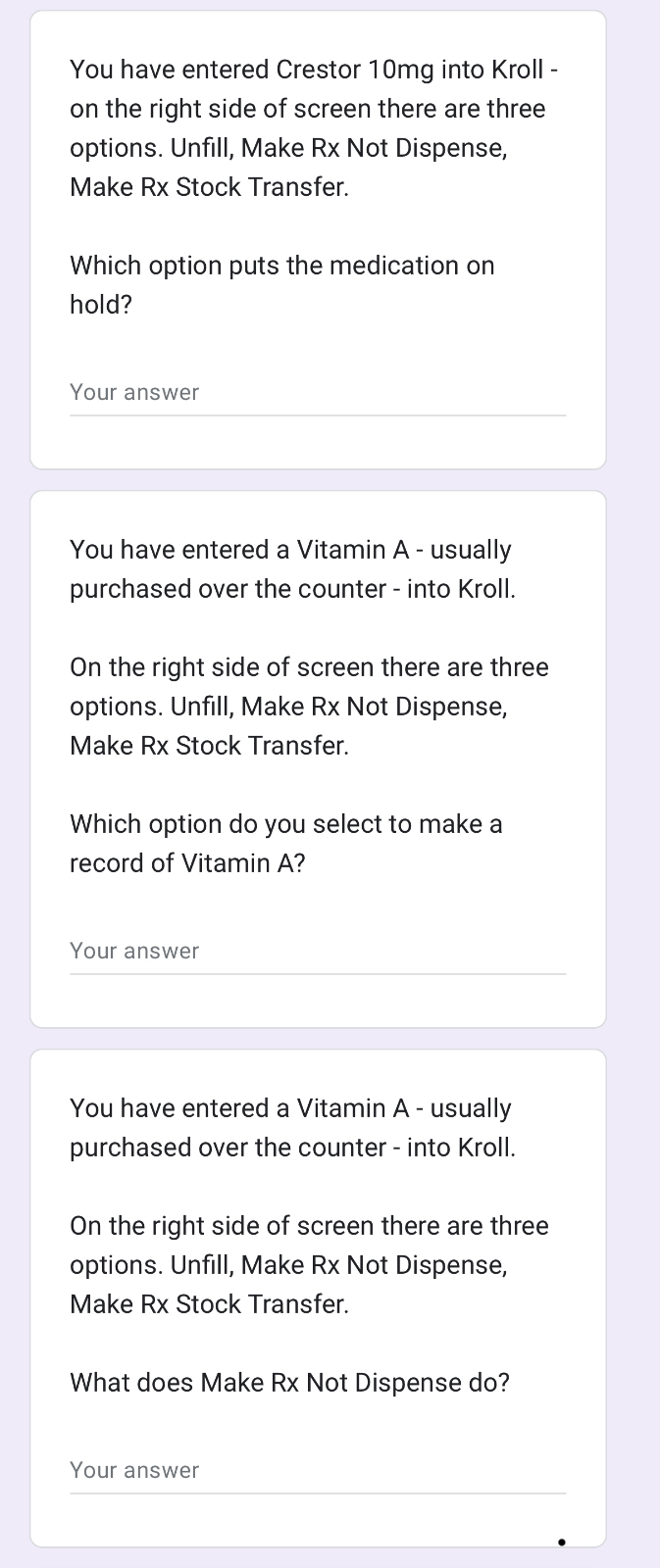 Solved You have entered Crestor 10mg into Kroll on the right | Chegg.com