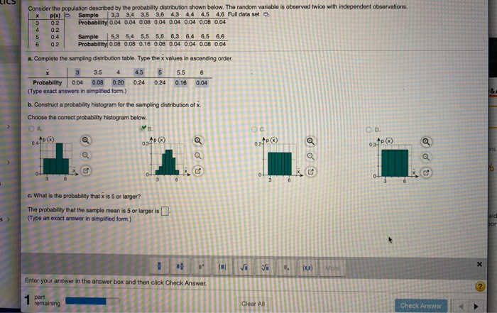 Solved Consider the population described by the probability | Chegg.com